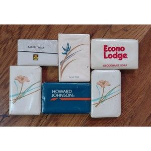 6 Vintage Hotel Soap Bar Travel Size Decor Miniature